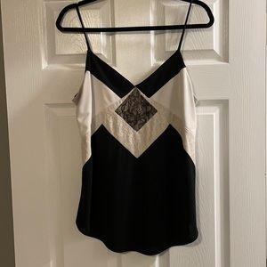 Express- cream and black tank